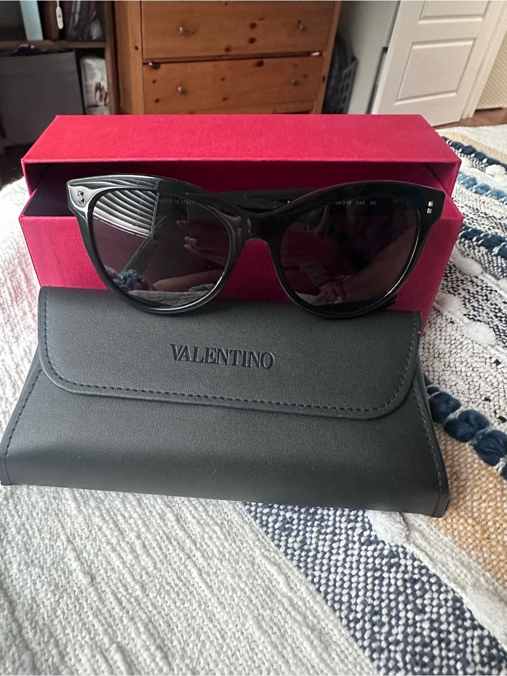 Valentino Women’s Black Sunglasses with Black Case